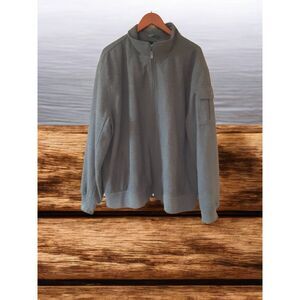 Gap Factory Zip Up Men Gray Jacket Wool Blend w Side Sleeve Pocket